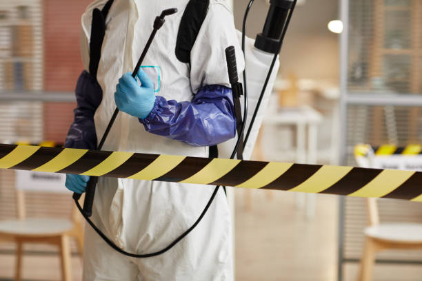 Professional Sewage Cleanup technician working in Waterville, NY